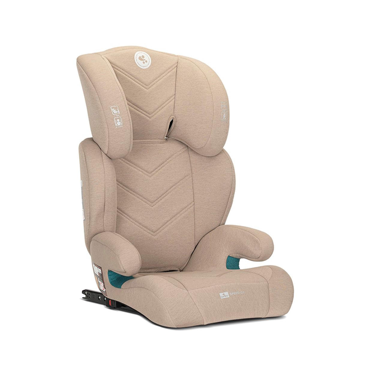 KINDERSITZ Speed GT i-Size beige (100-150cm) Gruppe 2/3 Isofix Kopfstütze - Beige, Textil (47/84/44cm) - Lorelli