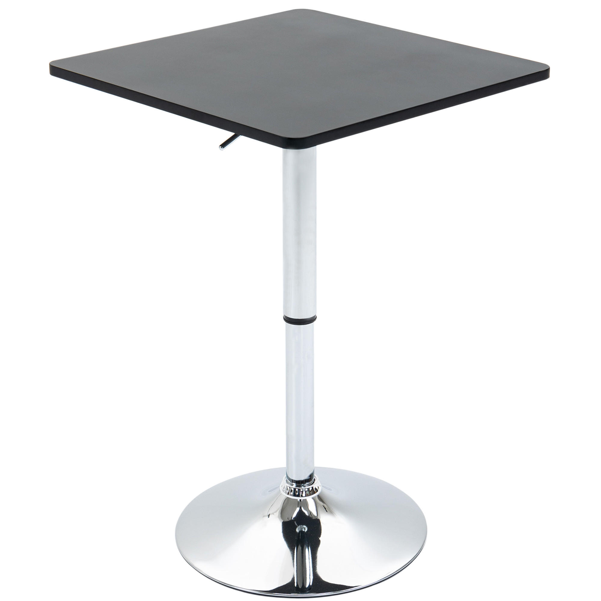 BARTISCH Höhenverstellbar Stehtisch mit Drehbar Tischplatte für Wohnzimmer - Schwarz, Holzwerkstoff (60/91/60cm) - HOMCOM