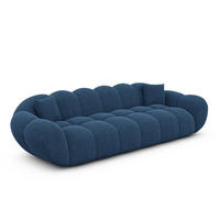 4-SITZER-SOFA Liva Dunkelblau Strukturstoff - Dunkelblau, Textil (265/70/93cm) - VAROYAL