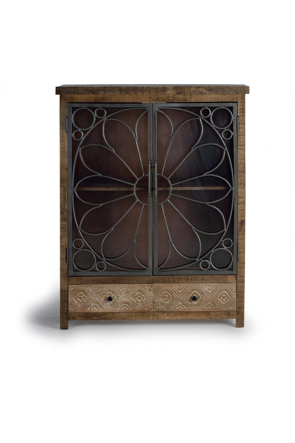 VITRINE gealtertem braunem Mangoholz - Braun, Holz (40/130/100cm) - Giner y Colomer