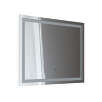 BADEZIMMERSPIEGEL Viola Weiß 80 x 65 cm mit LED-Beleuchtung - Weiß, Glas (3/65/80cm) - Vicco