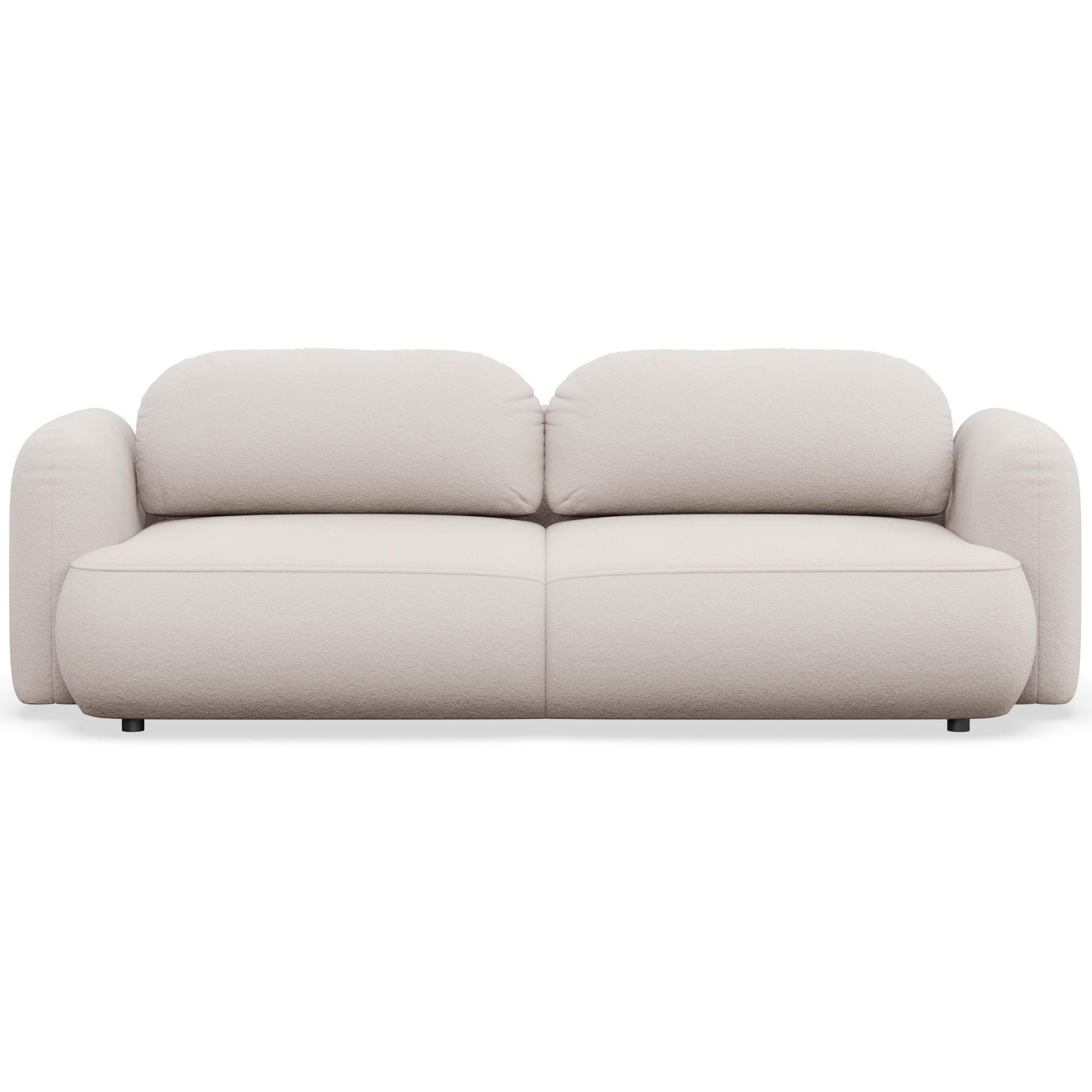 3-SITZER SCHLAFSOFA Tvoya Hellbeige Chenille - Ecru/Schwarz, Kunststoff/Textil (253/82/110cm) - Selsey