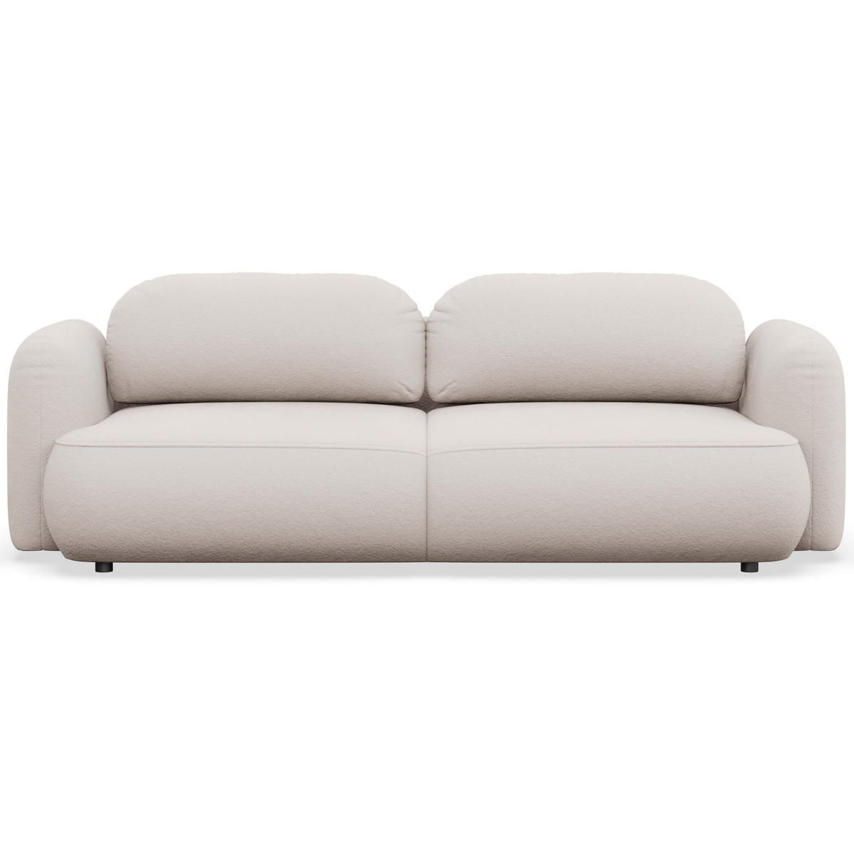 3-SITZER SCHLAFSOFA Tvoya Hellbeige Chenille - Ecru/Schwarz, Kunststoff/Textil (253/82/110cm) - Selsey