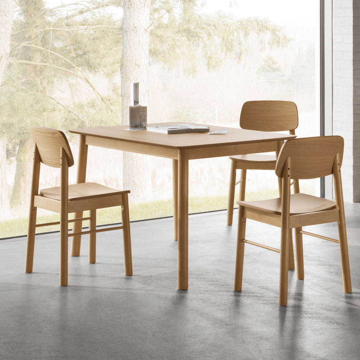 DESIGN-STUHL - Klares Holz - 2er-Set - Eschefarben, Holz (44/80/48cm) - Drawer