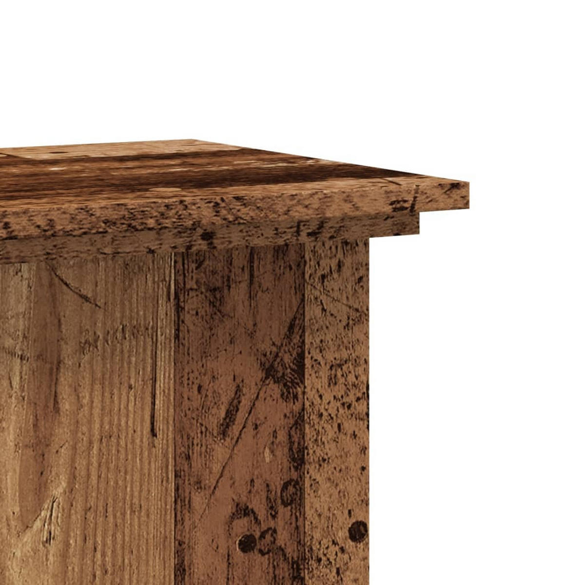 PFLANZENSTÄNDER Altholz-Optik 33/33/80 Cm Holzwerkstoff - Braun, Holzwerkstoff (33/80/33cm) - vidaXL