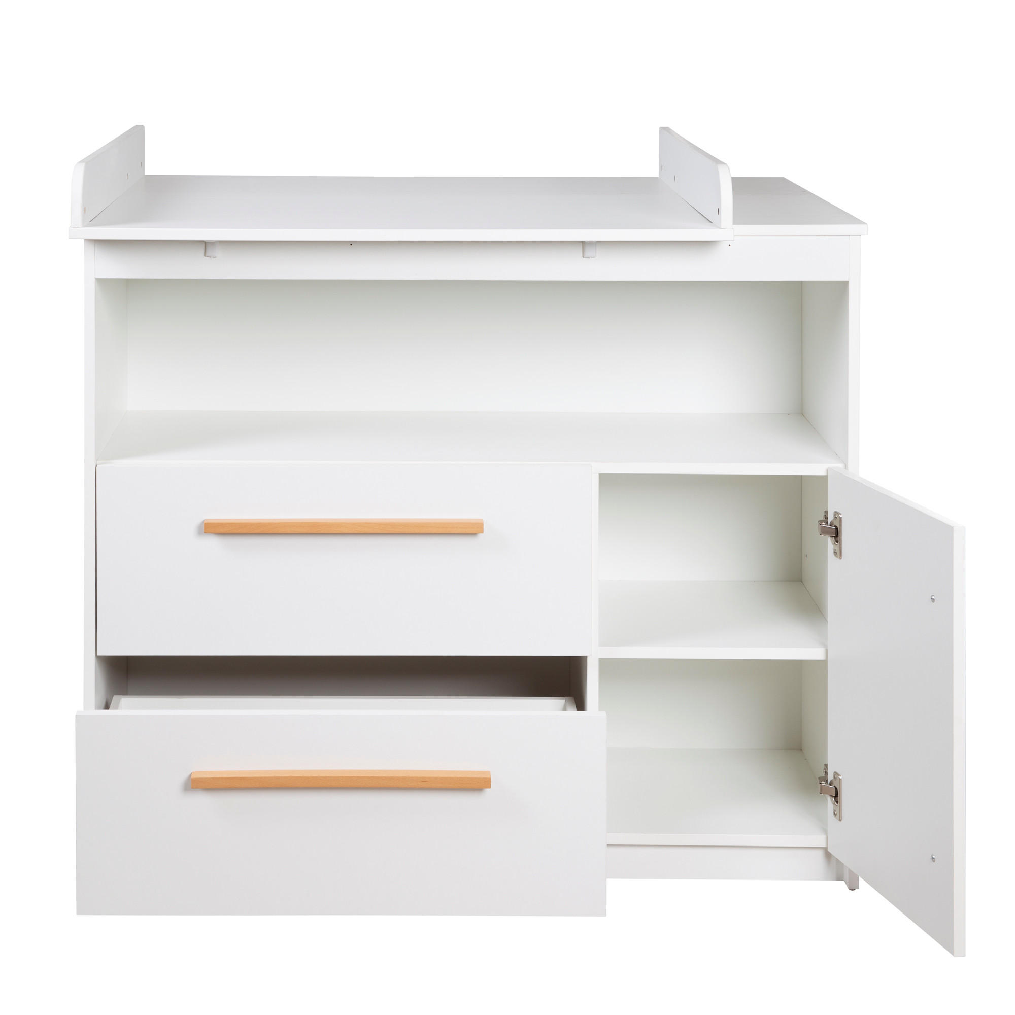 WICKELKOMMODE Lilo - Weiß, Holz/Holzwerkstoff (107/98/75cm) - Roba