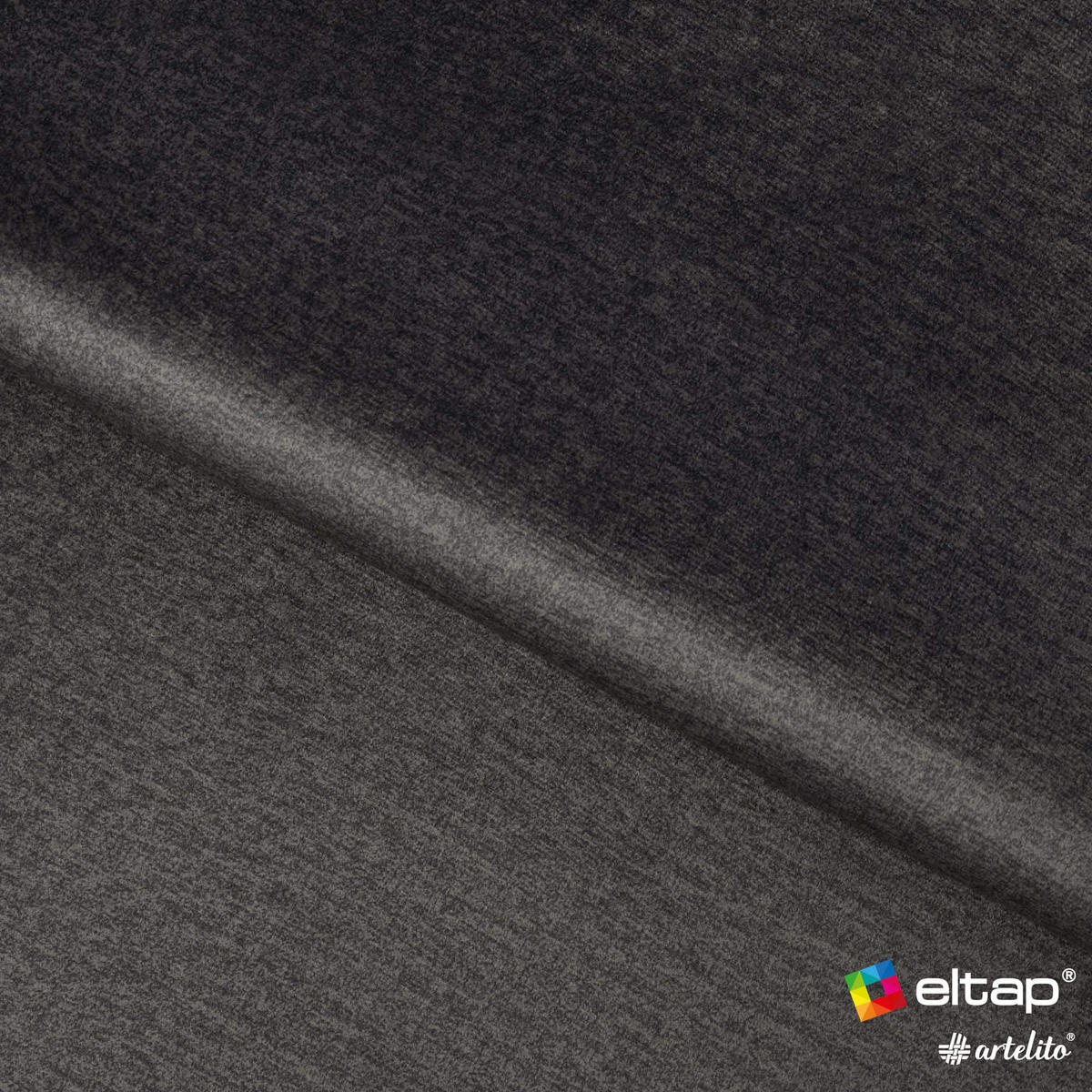 WOHNLANDSCHAFT mit Sitztiefenverstellung, wasserabweisender Nube-Stoff der Spitzenklasse - Dunkelgrau/Schwarz, Textil/Metall (210/77/350cm) - Eltap