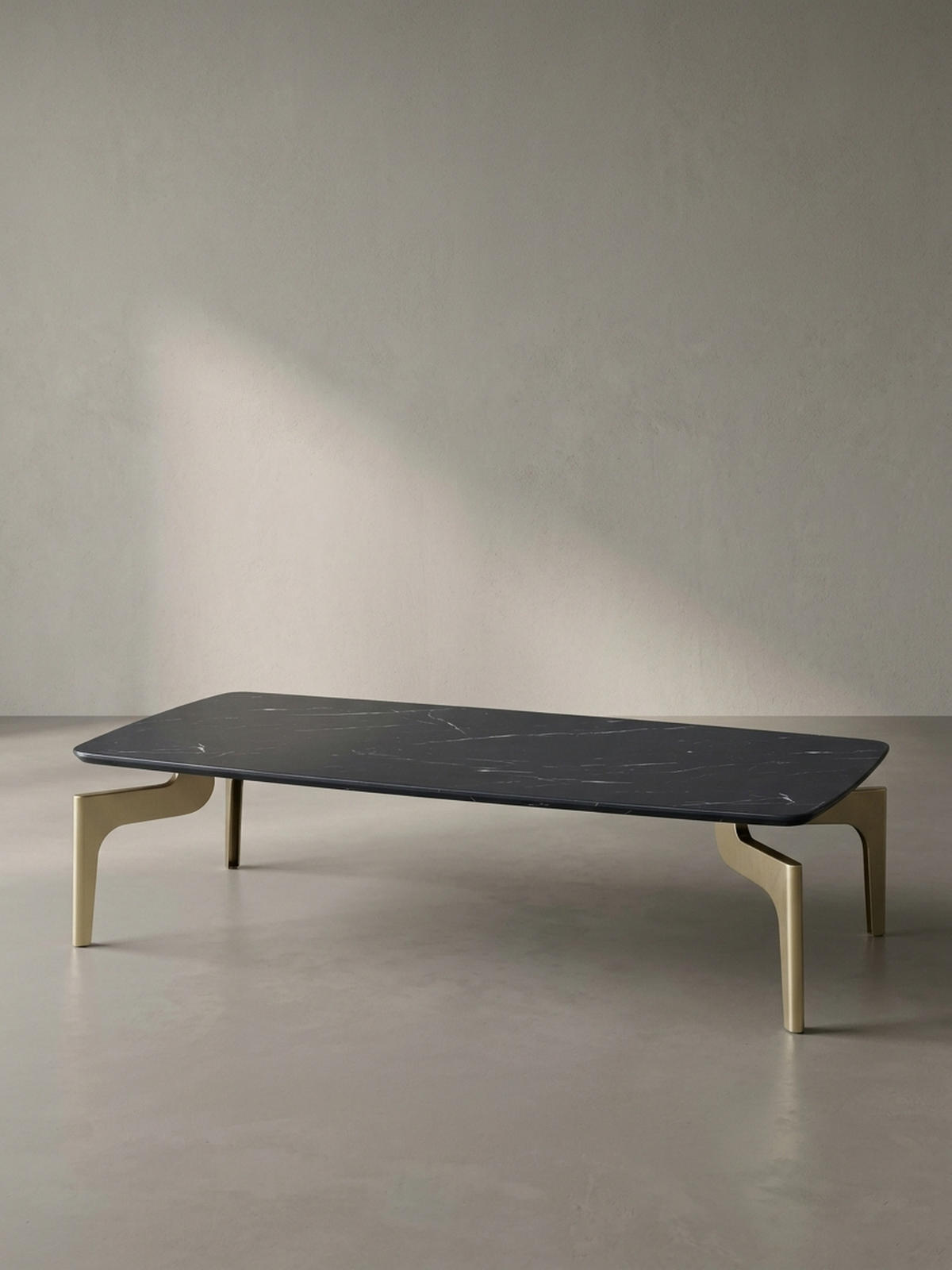 COUCHTISCH Schwarz/Gold Hochglanz Marmor Optik 120x60x30.5 cm Metall-Gestell - Goldfarben/Schwarz, Holzwerkstoff/Metall (60/120/31cm) - KADIMA DESIGN