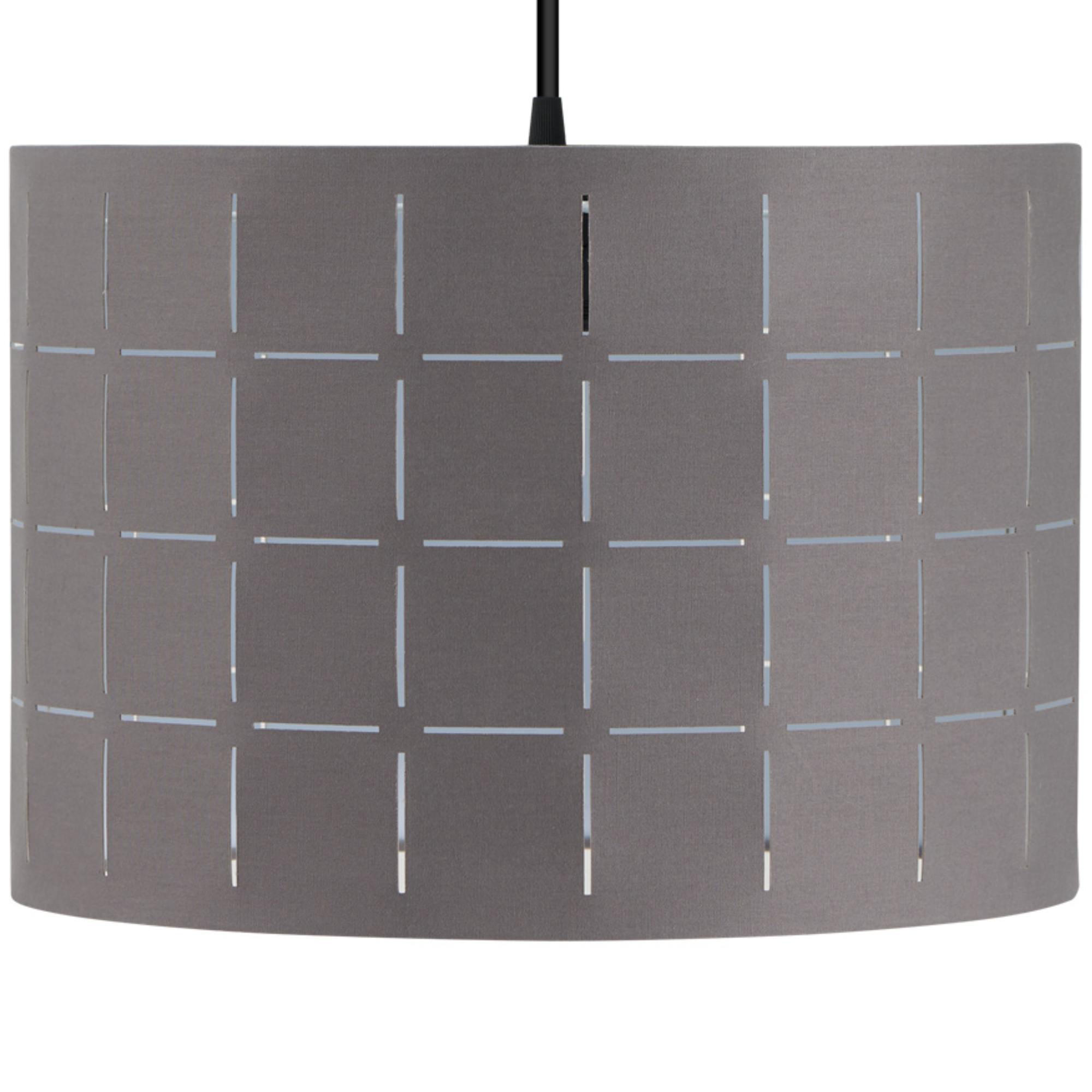 PENDELLEUCHTE LORAN, Schwarz/Grau - Schwarz/Grau, Textil (36/36/36cm) - KONSIMO®