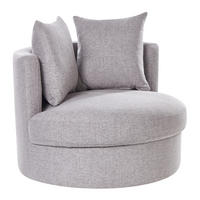 SESSEL Hellgrau Dalby - Grau, Textil (82/61/82cm) - Beliani
