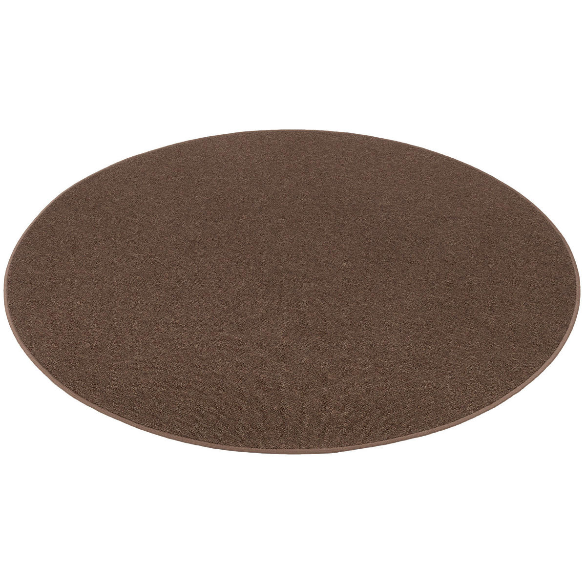 FEINSCHLINGEN VELOUR TEPPICH STRONG RUND - Braun, Textil (160/160cm) - Snapstyle