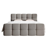 BOXBETT Cloudy Grau Boucle-Bezug 180/200 cm - Grau, Textil (180/200cm) - Selsey