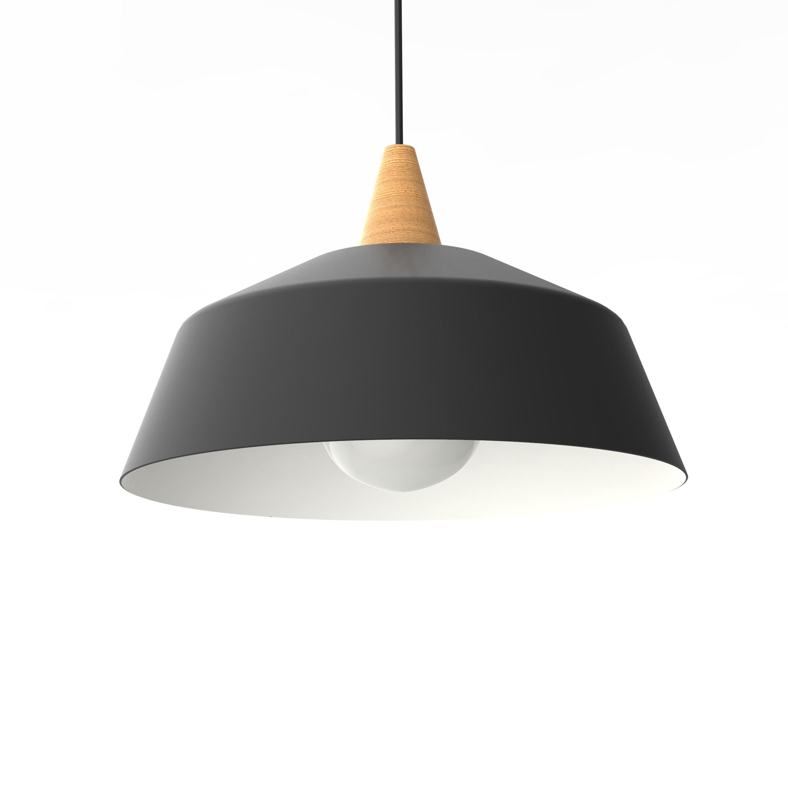 Lumicom Hängeleuchte Schwarz 35x13x35 cm