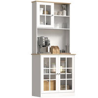 KÜCHENSCHRANK Weiß Eichefarben 80/37/183 cm - Weiß, Holz (80/183/37cm) - PANGIVO