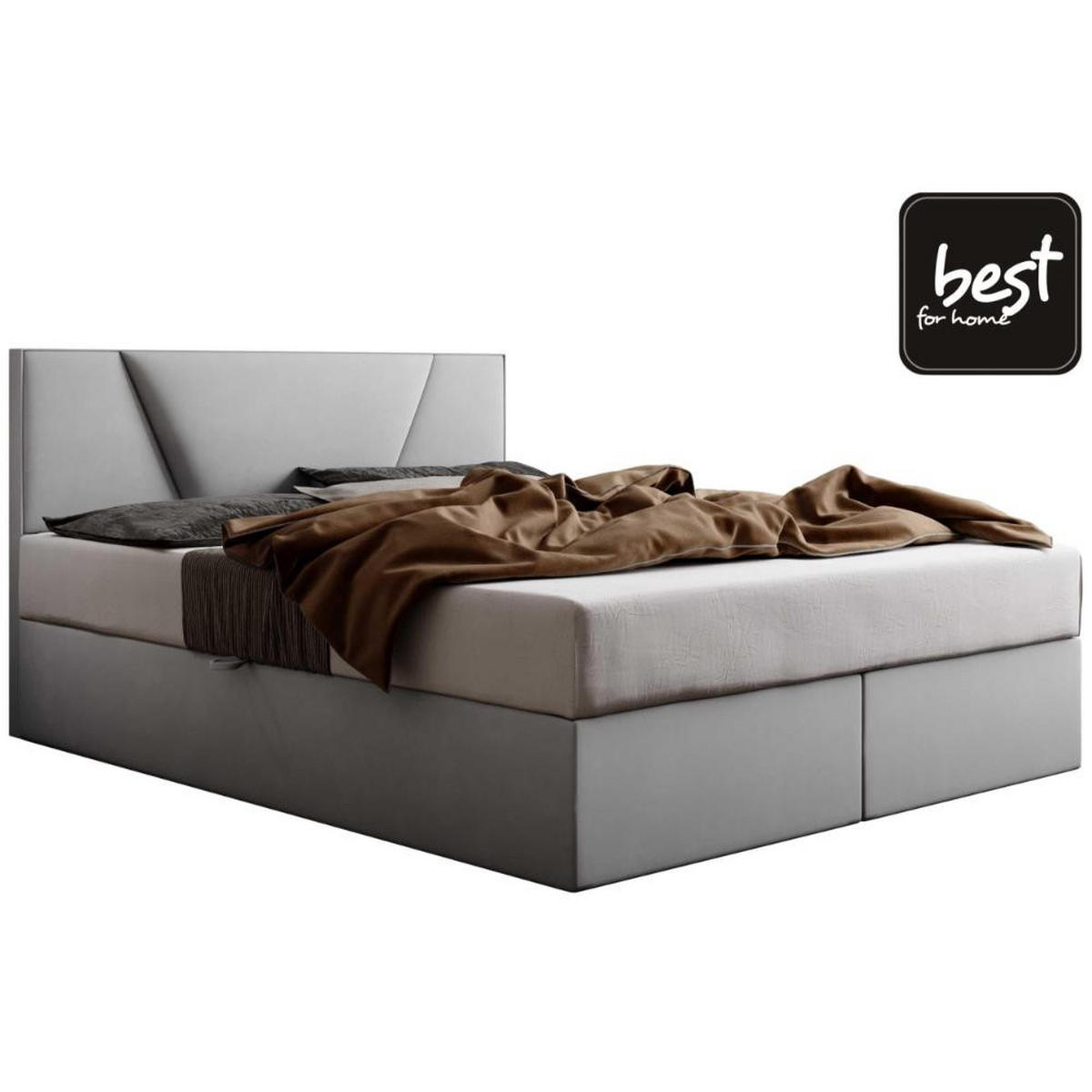 BOXBETT Jubilee Bonellfederkern inkl. Topper - Silberfarben, Holz/Holzwerkstoff (140/200cm) - Best For Home