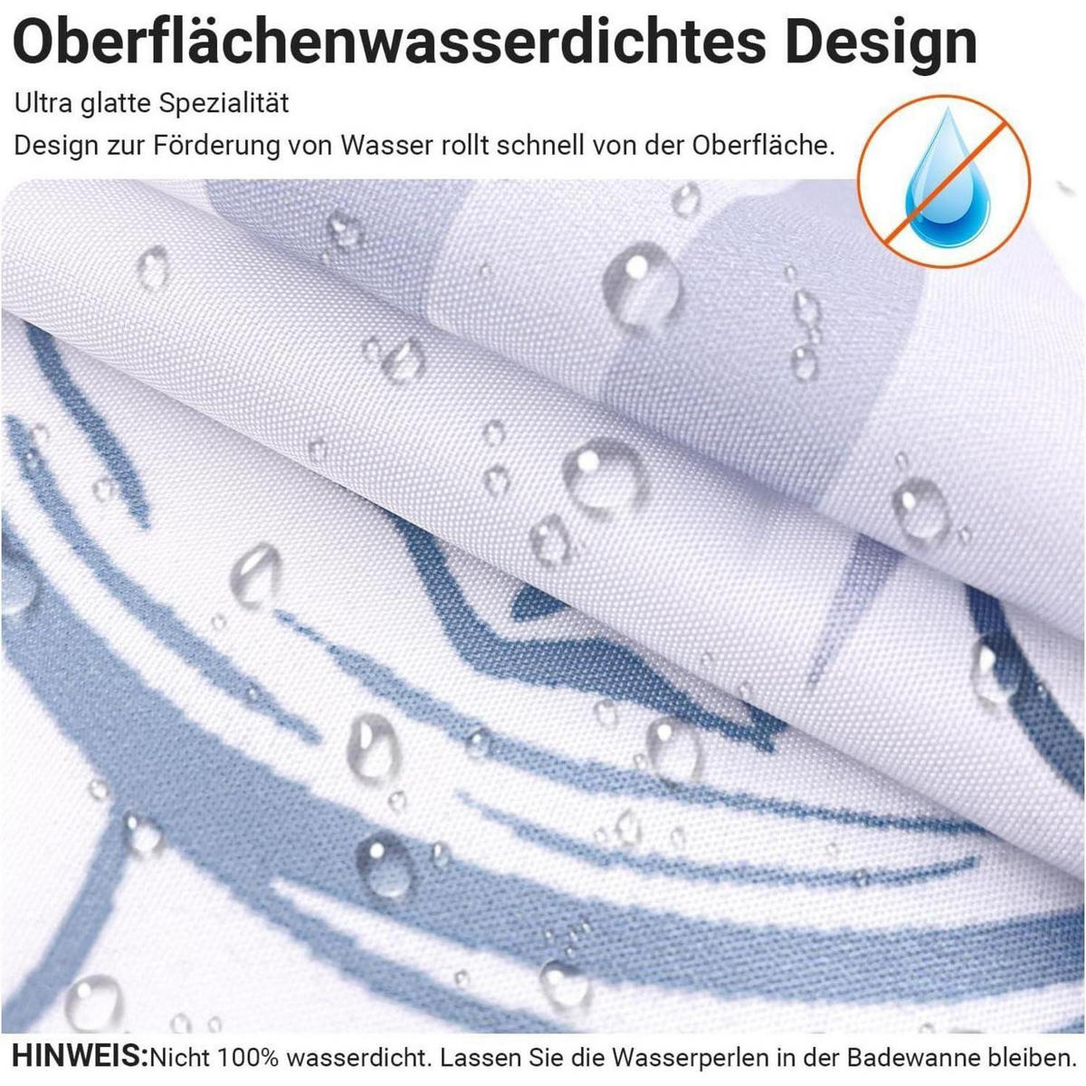 DUSCHVORHANG U-Boot Seepferdchen 100 x 200 cm Textil Wasserabweisend - Multicolor, Textil (100/200cm)