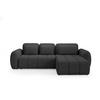 ECKSOFA mit Schlaffunktion Premium Graphitfarben - Schwarz/Graphitfarben, Holz/Holzwerkstoff (304/190cm) - Furnisell