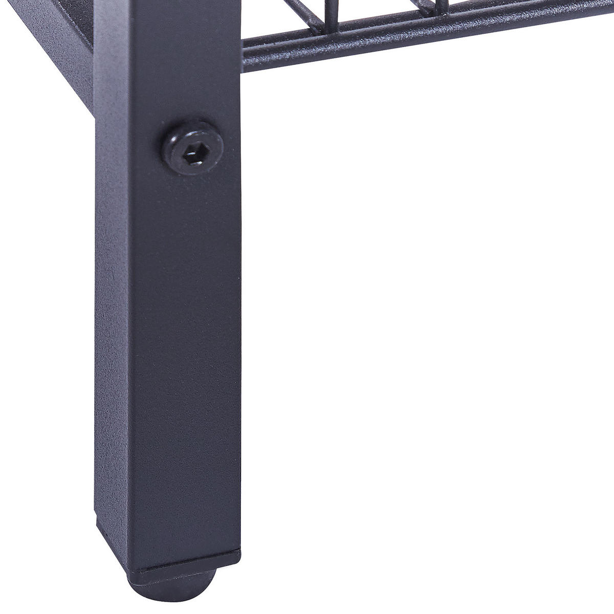 BEISTELLTISCH dunkler Holzfarbton/schwarz quadratisch 40/40 cm Kenner - Dunkelbraun/Schwarz, Holzwerkstoff (40/40/55cm) - Beliani