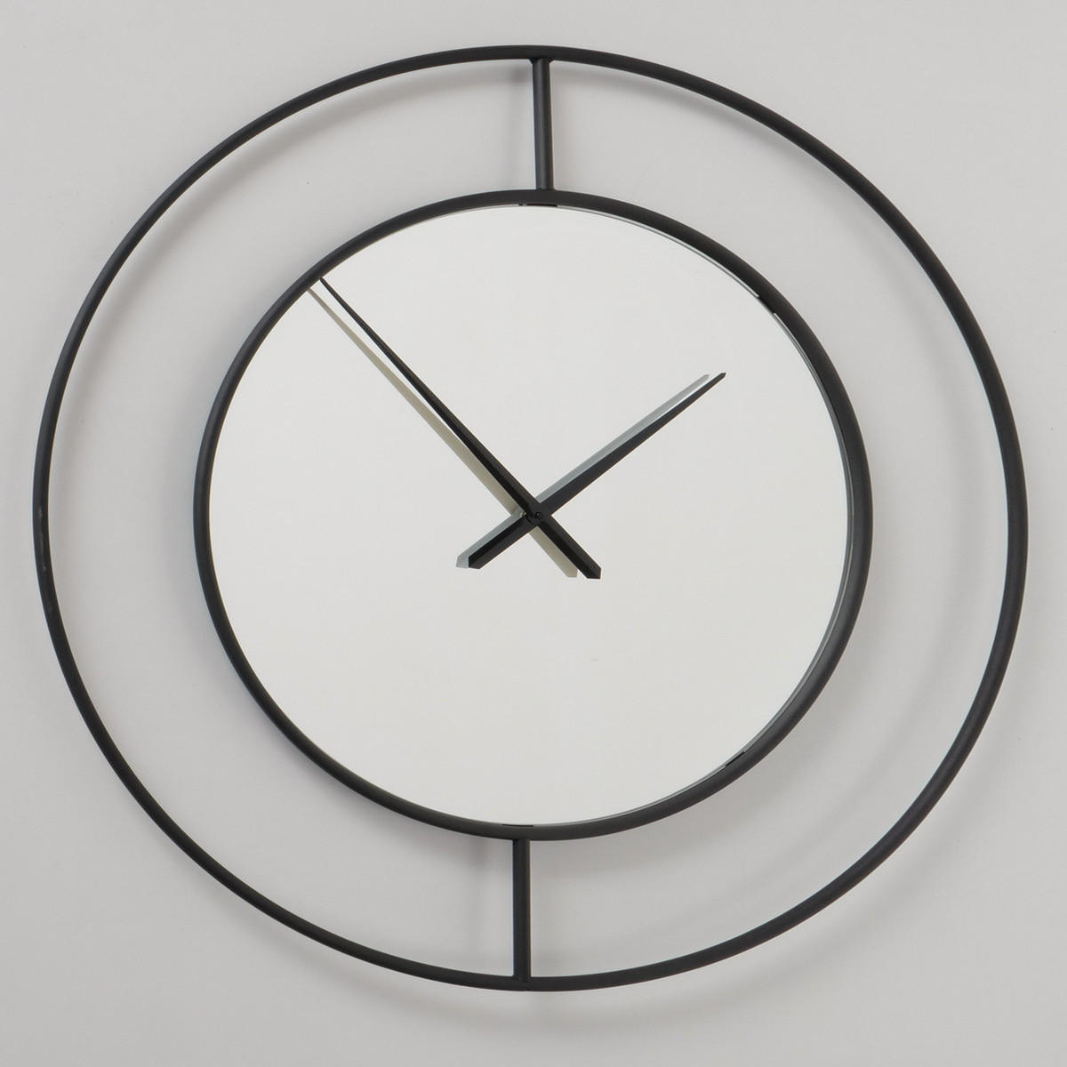 WANDUHR Metall Miranda Ø 90,5 cm - Schwarz, Metall (90.5/90.5/3.5cm) - Boltze Home