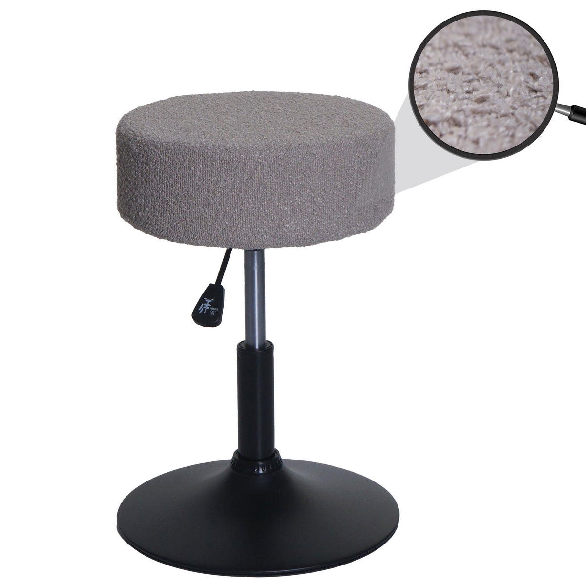 HOCKER taupe - Taupe, Textil (37/57/37cm) - MCW