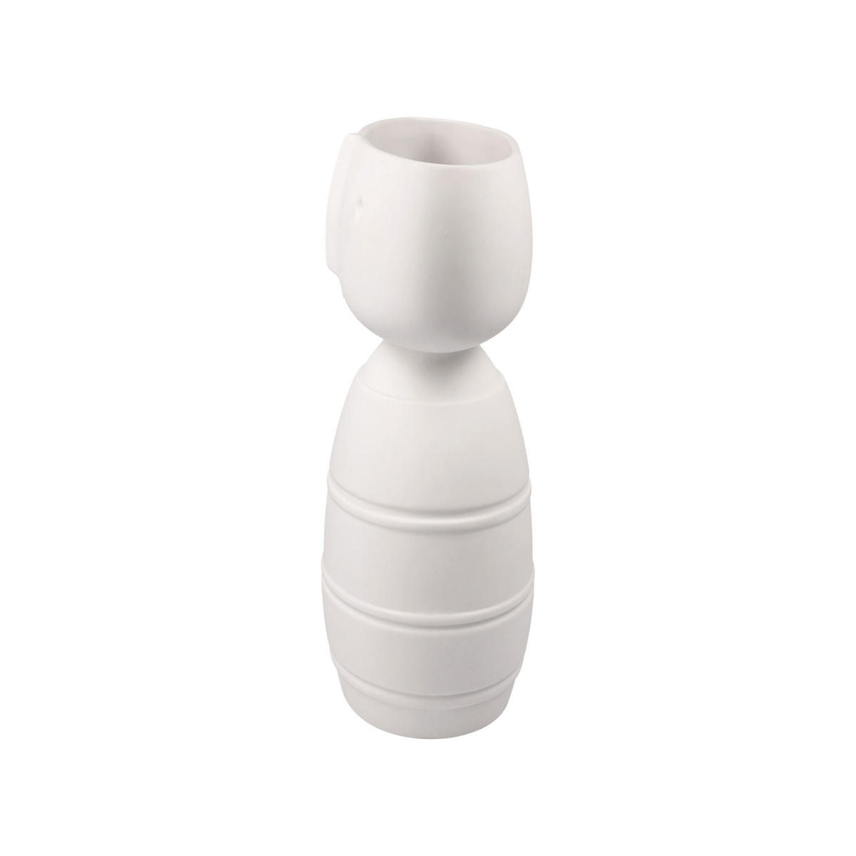 VASE "CARO" Studio 8 Vultus weiß 22 cm - Weiß, Keramik (22cm) - Goebel