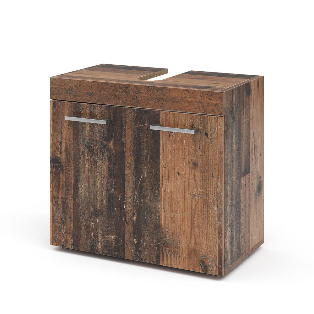 WASCHBECKENUNTERSCHRANK Luna Oldstyle 60 x 56 cm - Eichefarben, Holzwerkstoff (60/56/34cm) - Vicco