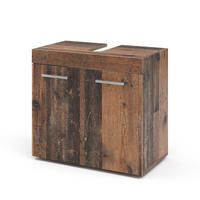 WASCHBECKENUNTERSCHRANK Luna Oldstyle 60 x 56 cm - Braun, Holzwerkstoff (60/56/34cm) - Vicco