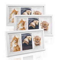 BILDERRAHMEN Galeria MDF Weiß (3tlg) - Weiß, Holzwerkstoff (12/25/41cm) - BoMoe