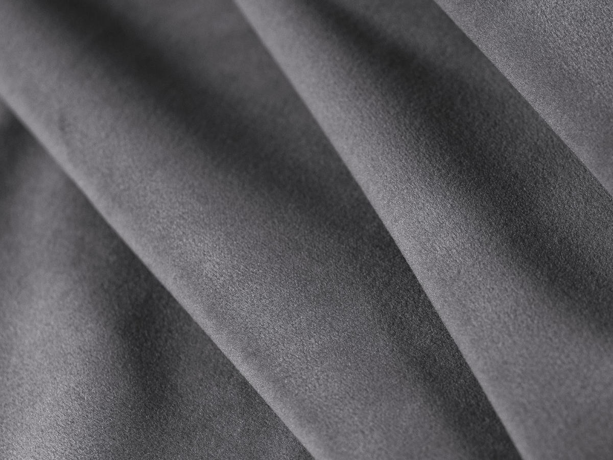 POUF Bloom aus Samt dunkelgrau - Dunkelgrau, Textil (101/42/110cm) - Micadoni