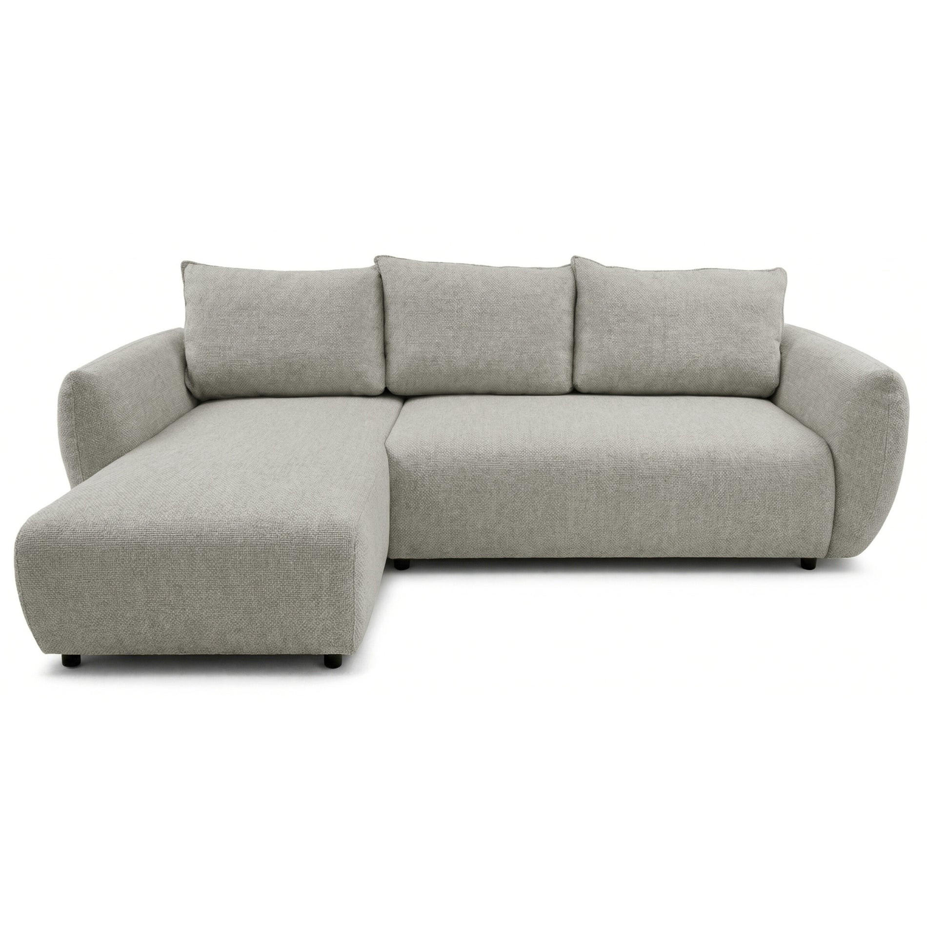 ROHOVÁ POHOVKA Zordo Sivobéžový ženil ľavá s dvoma úložnými priestormi - čierna/taupe, textil/plast (256/170cm) - Selsey