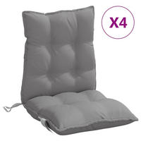 NIEDRIGLEHNER-AUFLAGEN 4Er Set Grau Oxford-Gewebe - Grau, Textil (50/7/100cm) - vidaXL