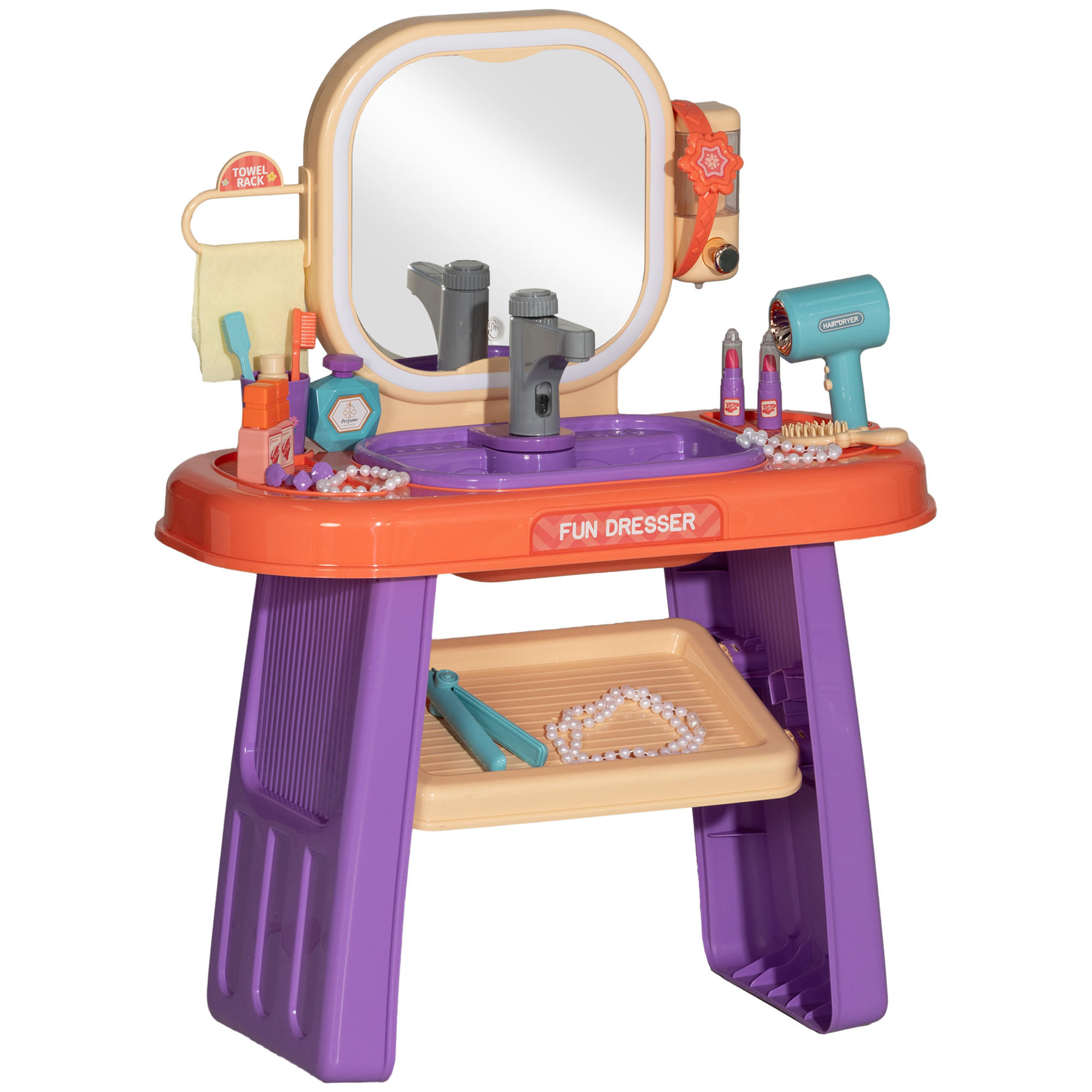 SCHMINKTISCH für 3-6 Jahre Kinder - Violett, Kunststoff (29/71/55cm) - AIYAPLAY