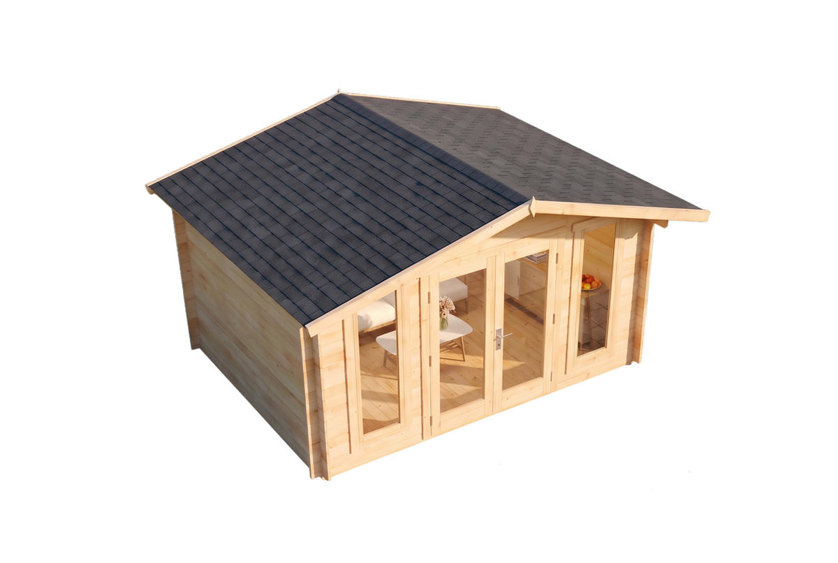 GARTENHAUS Holz Mirko - Naturfarben, Holz (440/245/350cm) - Alpholz