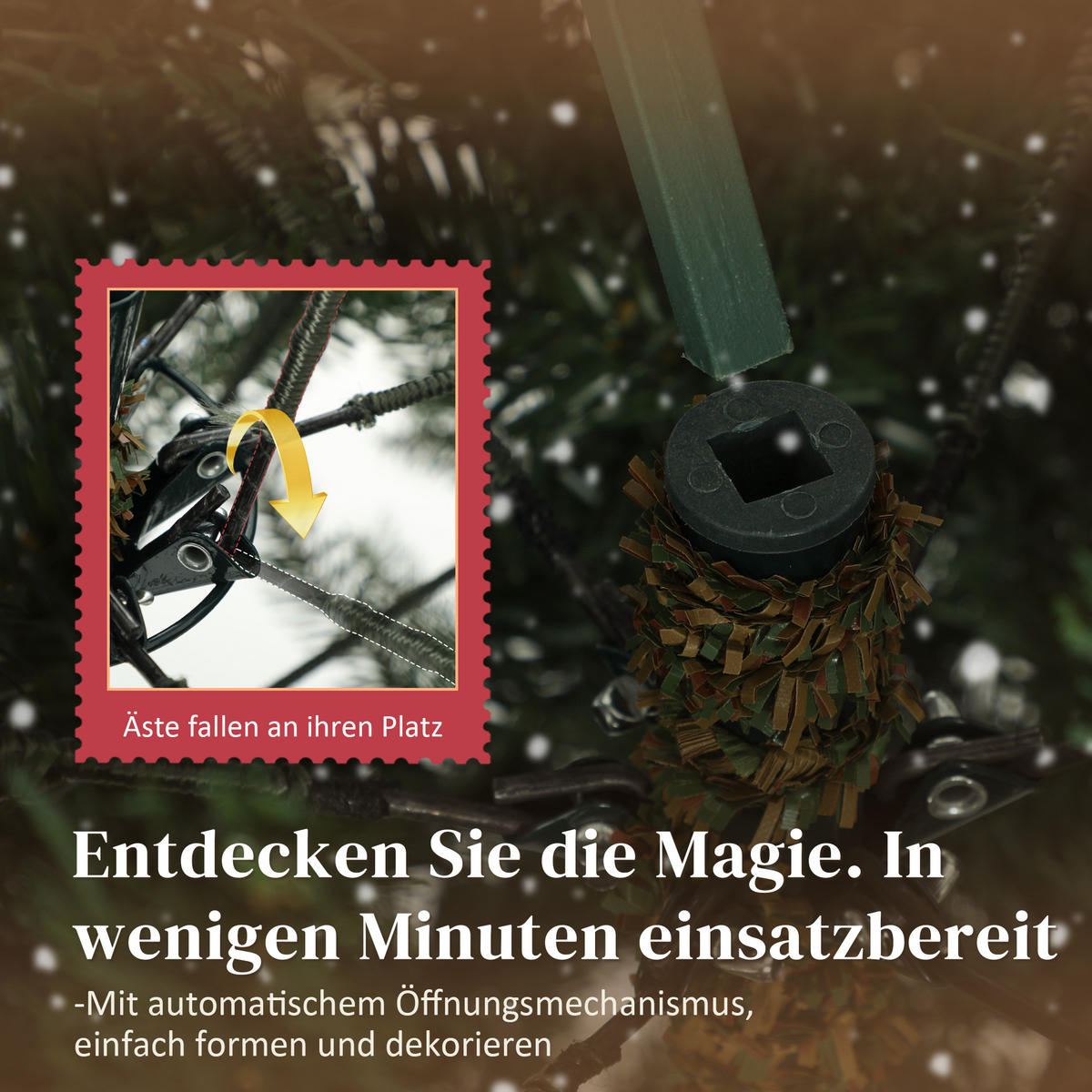 WEIHNACHTSBAUM künstlich 180cm Christbaum mit dichten Zweigen Metallständer - Grün, Kunststoff (180cm) - HOMCOM