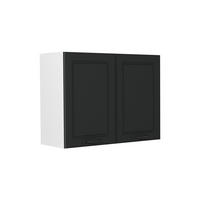 KÜCHENGLASSCHRANK R-Line, Anthrazit Landhaus/Weiß, 80 cm - Anthrazit/Weiß, Holzwerkstoff (80/60/31cm) - Vicco