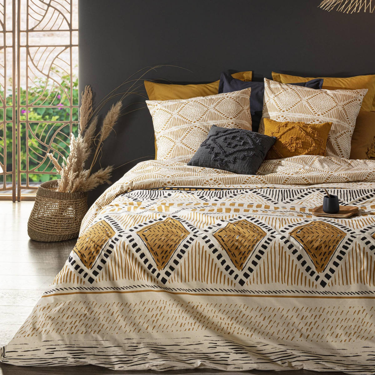 BETTWÄSCHE Set Kilim - Multicolor, Naturmaterialien (220/240cm) - Atmosphera Createur d´interieur