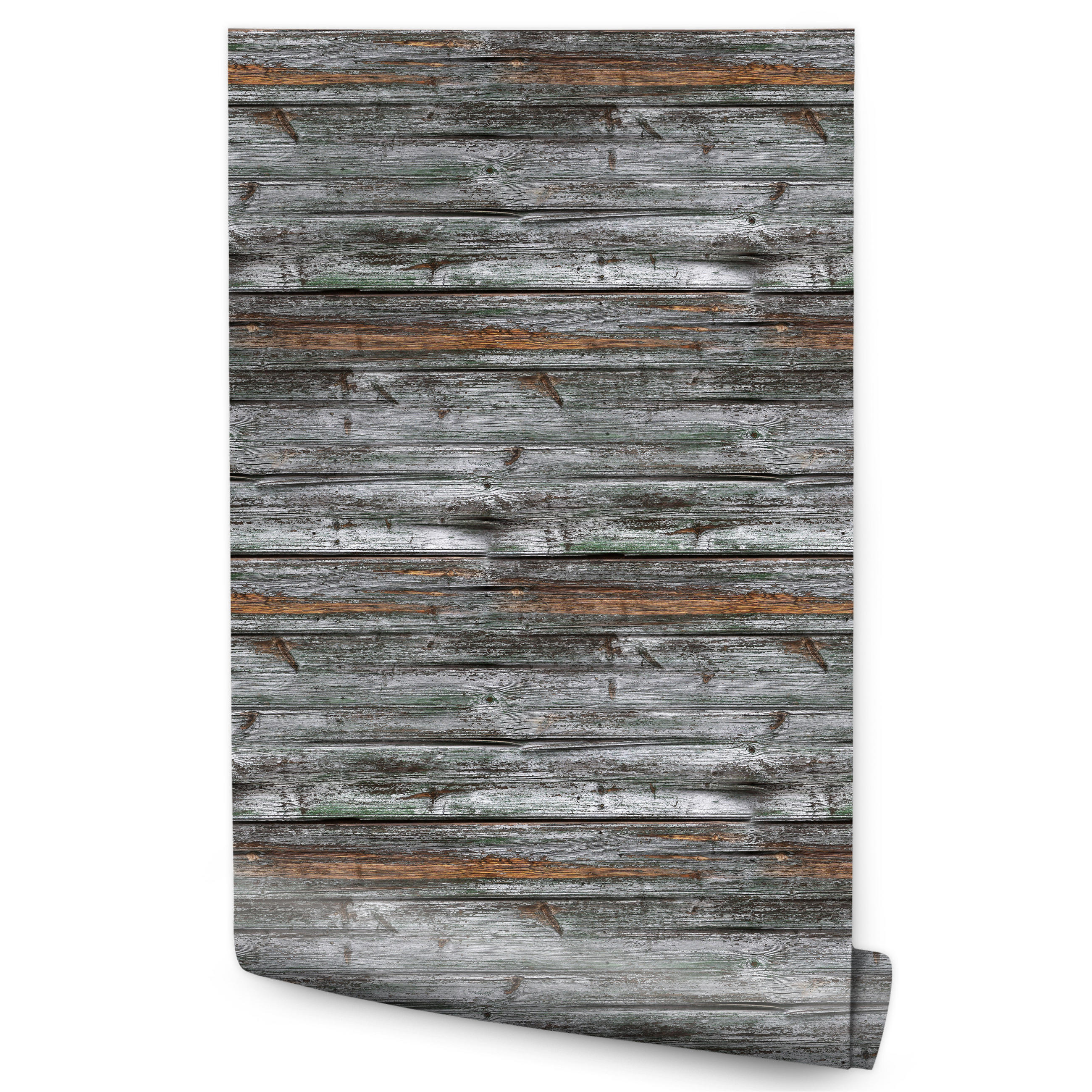 VLIESTAPETE Holzbretter im Retro-Stil – Grau, Braun – 50x1000 cm - Braun/Grau, Papier (50/1000cm) - Muralo