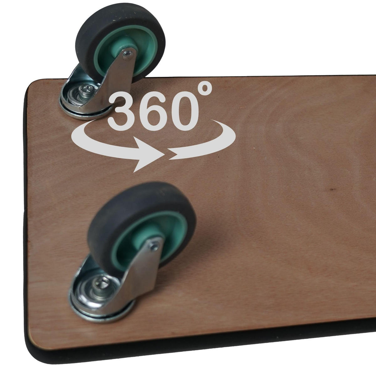 TRANSPORTROLLER 4er-Set mit 4 Rollen 11,5x30x60 cm Traglast 200kg Sperrholzplatte Braun - Braun, Holzwerkstoff (60/30/11.5cm) - PROREGAL