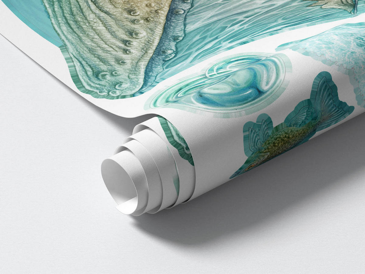 WANDAUFKLEBER 130x153cm - Seeschiff - Multicolor, Kunststoff (130/153/0.1cm) - Wallfluent