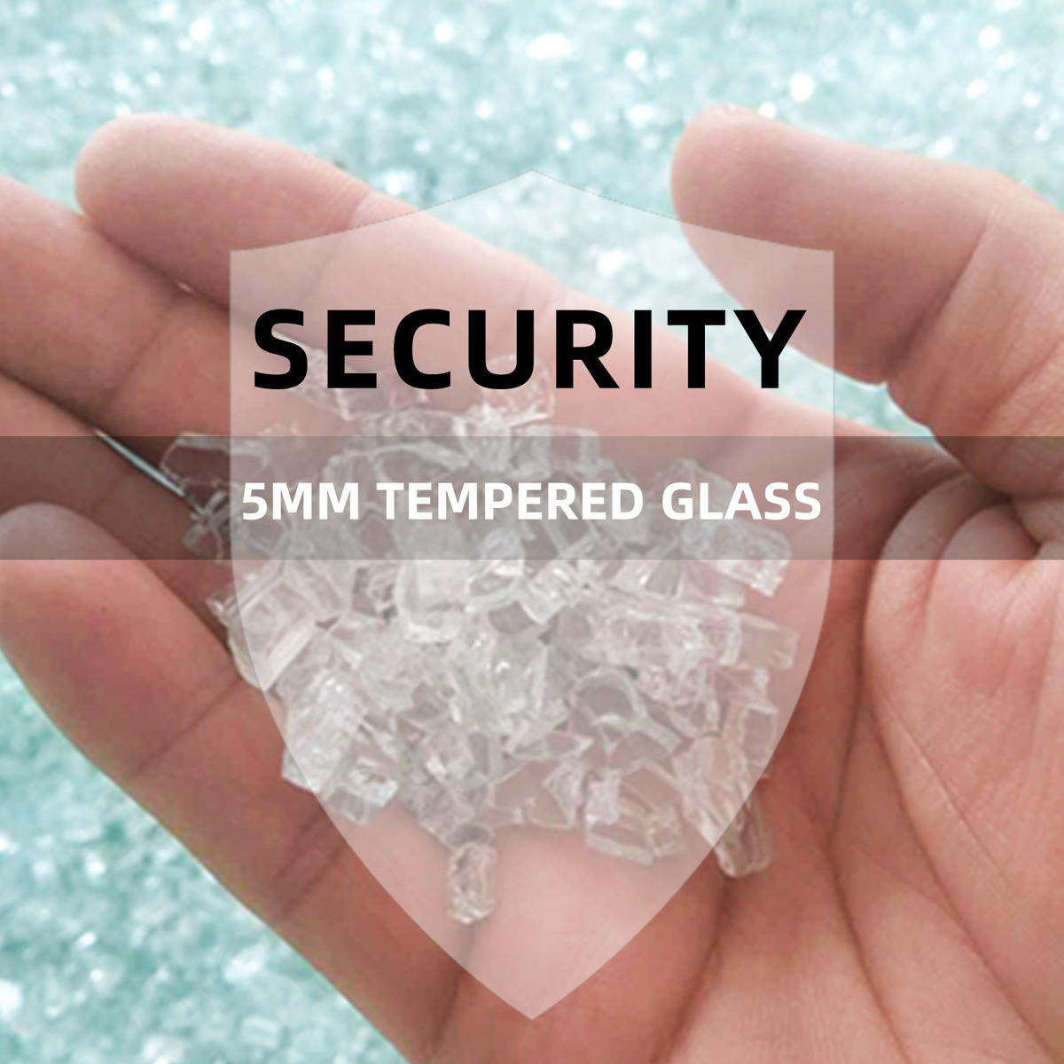 GLASVITRINE Standvitrine, 4 Lagen Glas Vitrine Vitrinenschrank, Schwarz - Schwarz, Glas (36/164/80cm)