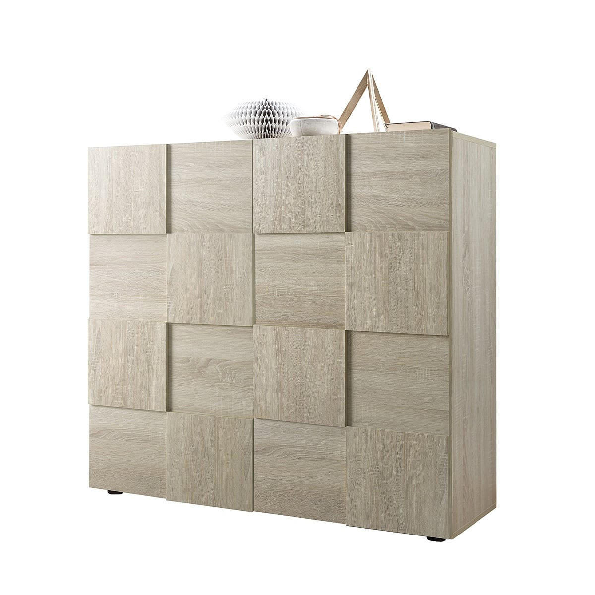 SIDEBOARD mit 2 Türen L121 cm - Dama - Eichefarben, Holzwerkstoff (42/111/121cm) - Calicosy