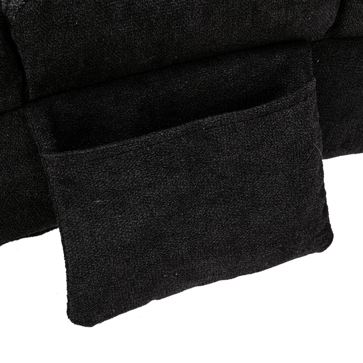 RELAXLIEGE Liegesessel,Relaxsessel,Leinenstoff,Schwarz - Schwarz, Textil (55/84/148cm) - LVHOM