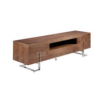 TV-ELEMENT Walnuss Stahl 200/51/56 cm - Edelstahlfarben/Walnussfarben, Holz (200/56/51cm) - ANGEL CERDA