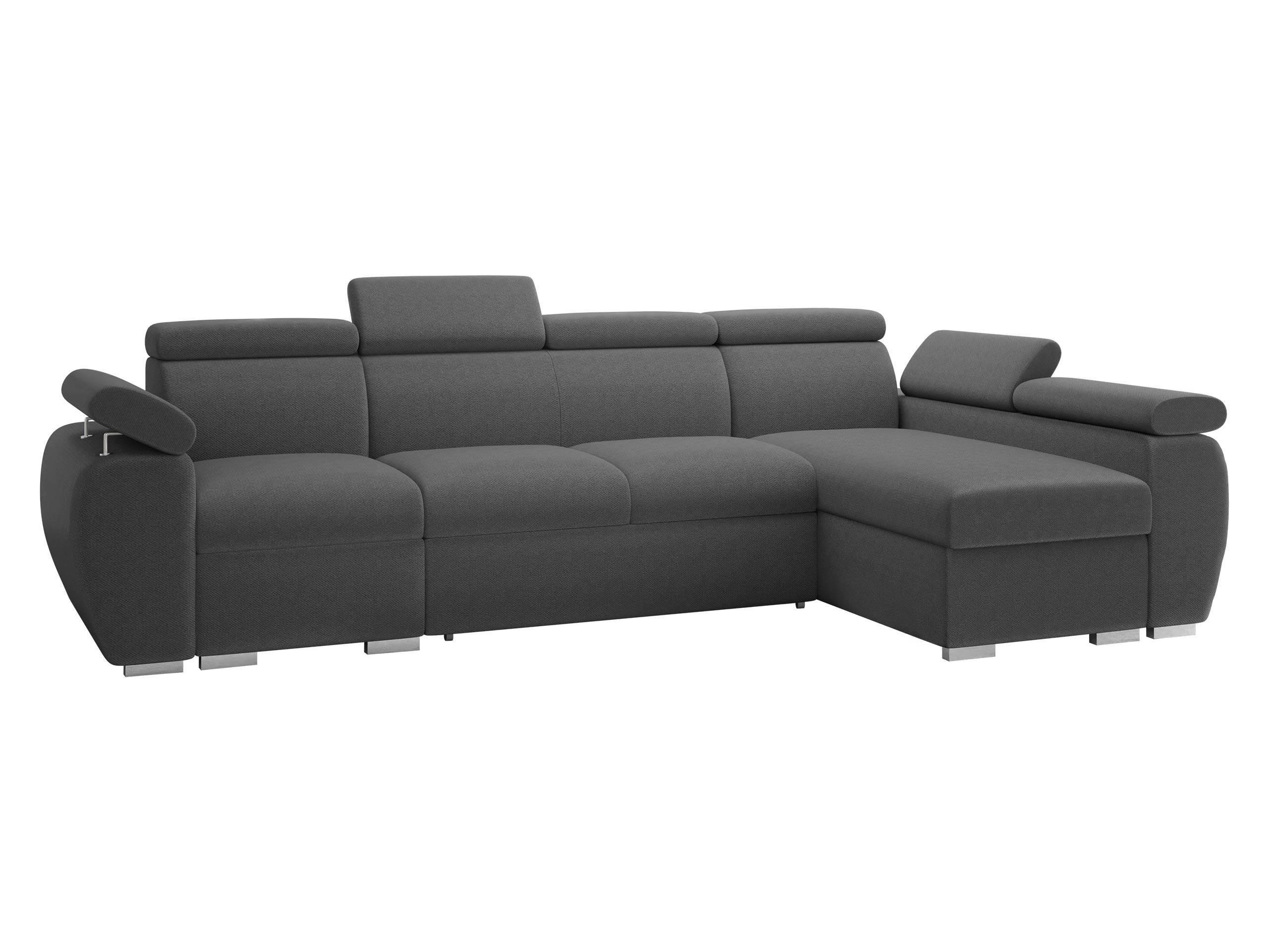 ECKSOFA Boston LCP, Seite: Rechts 1P(65)+2R+LCP - Silberfarben/Grau, Holz/Textil (320/170cm) - MIRJAN24