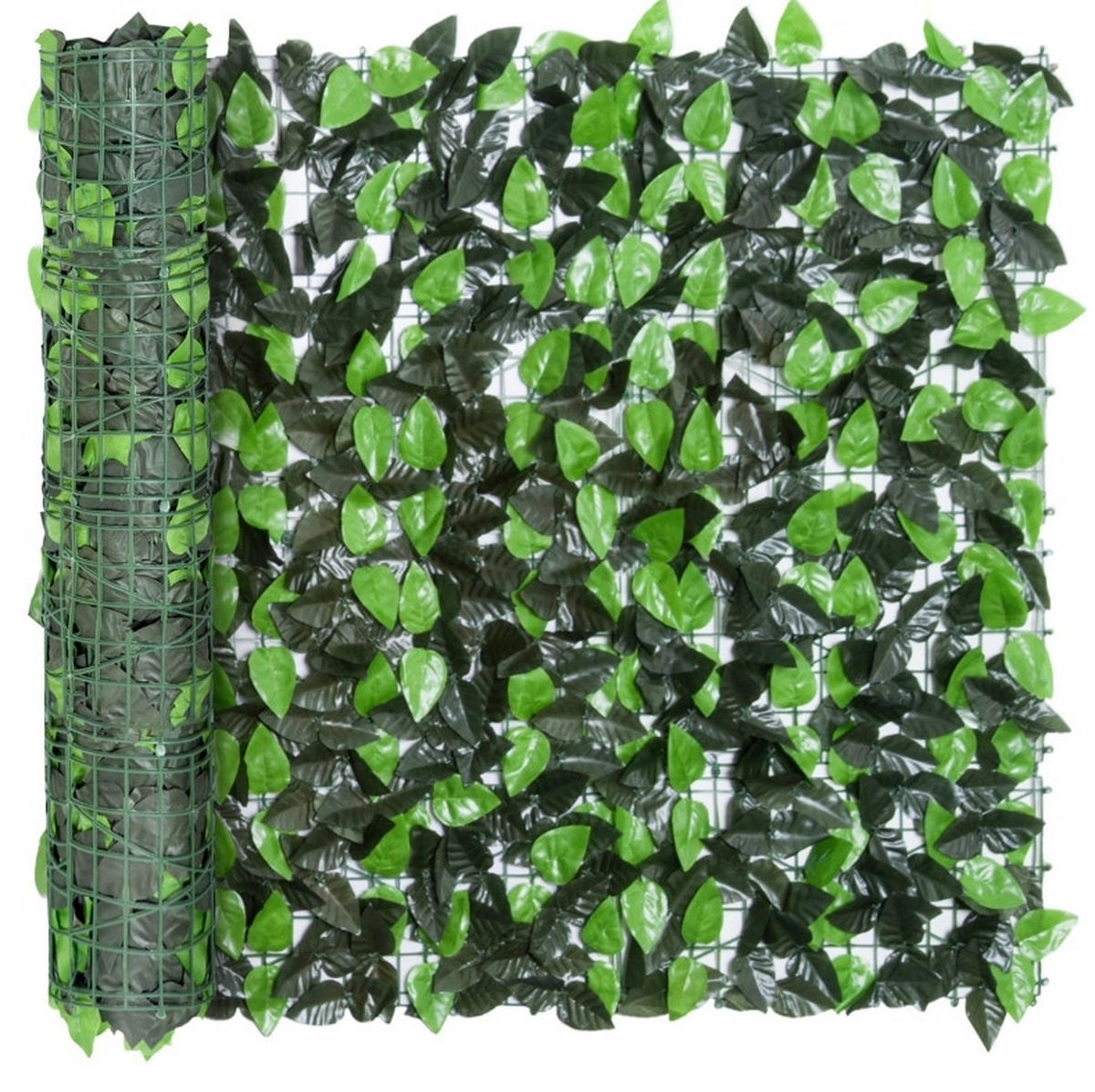 SICHTSCHUTZZAUN – Kunsthecke 300/1/100 cm grün aus Stoff - Grün, Textil (1/100cm) - OKWISH