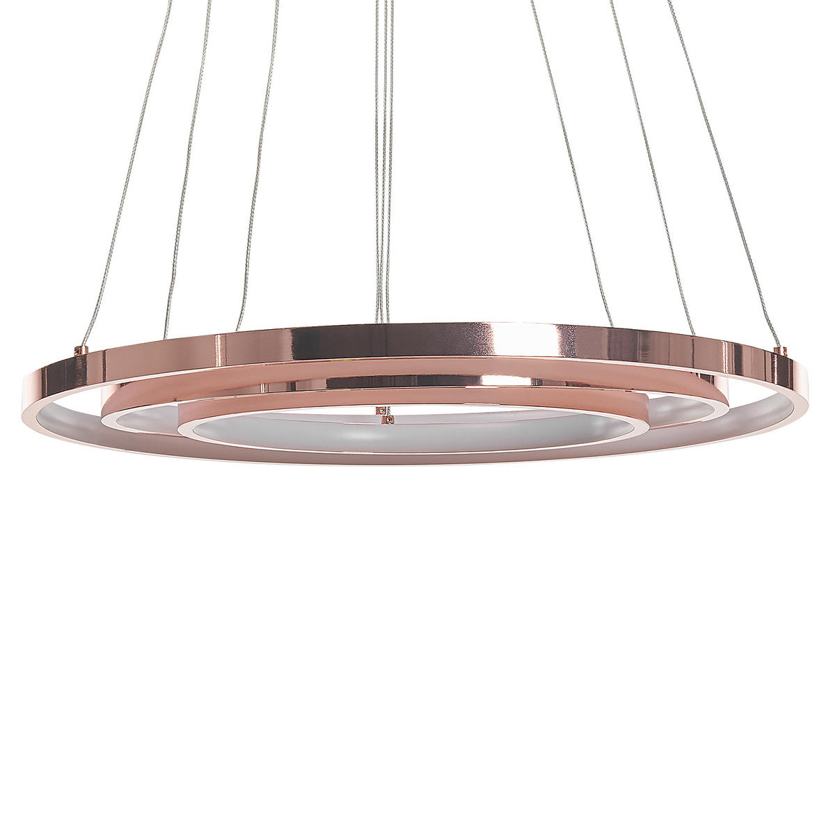 HÄNGELEUCHTE Atrek 50/50/108 cm - Roségold, Metall (50/30/108cm) - Beliani