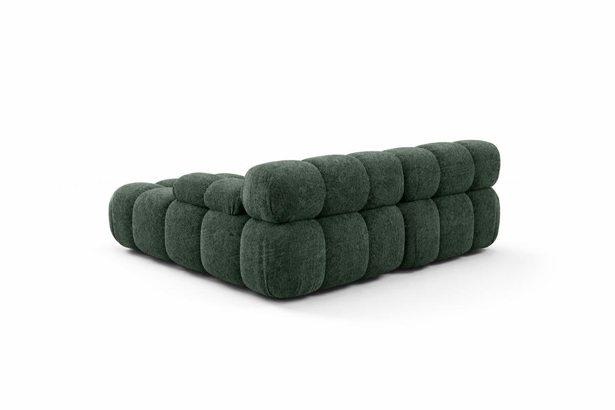 ECKSOFA L-form Mini Modular, Bouclé-Stoff Abriamo, Dunkelgrün, Links, Selia - Dunkelgrün, Holz (190/160cm) - Kaiser Möbel