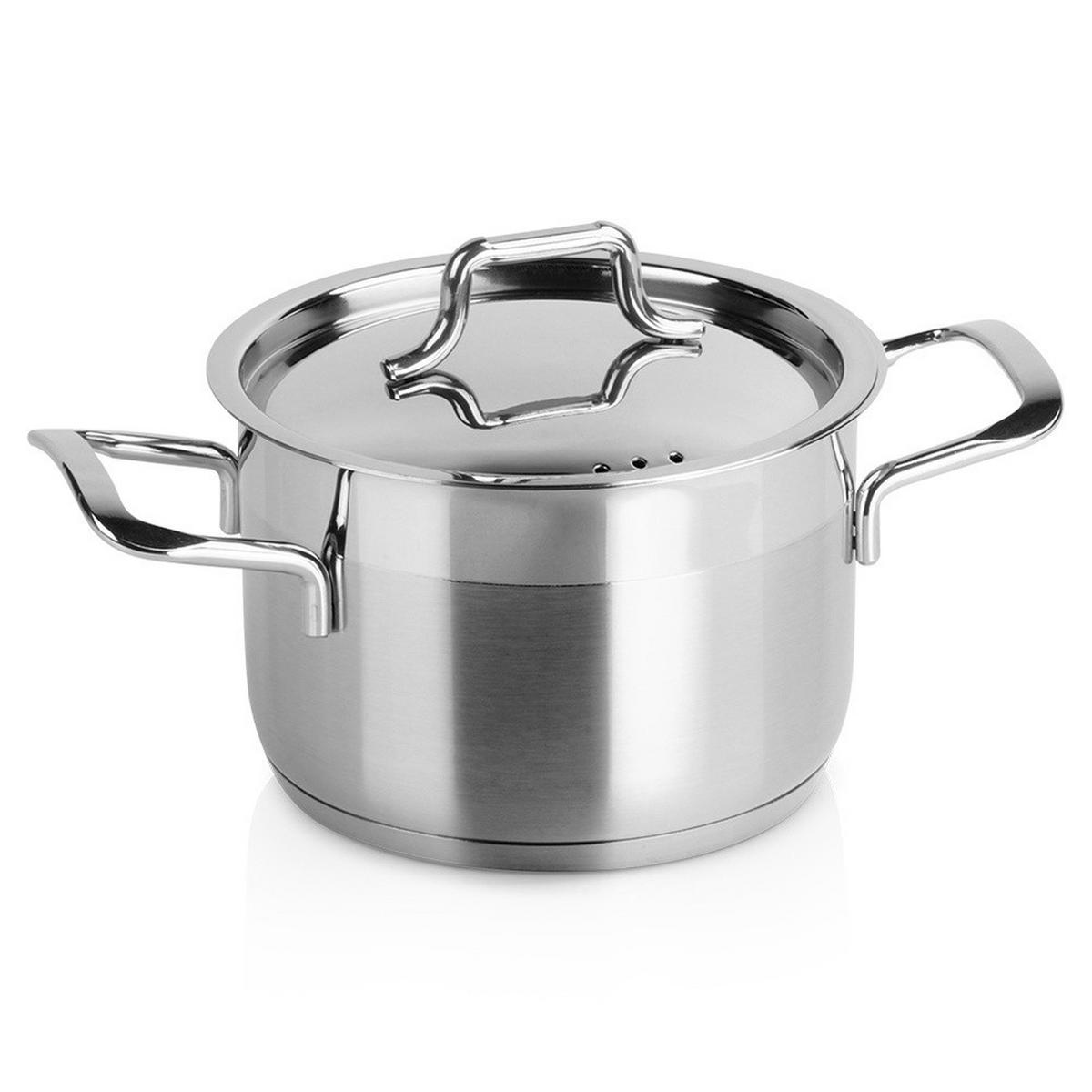 KOCHTOPF Anett mit Edelstahldeckel silber - Silberfarben, Metall (1.5cm) - Orion 