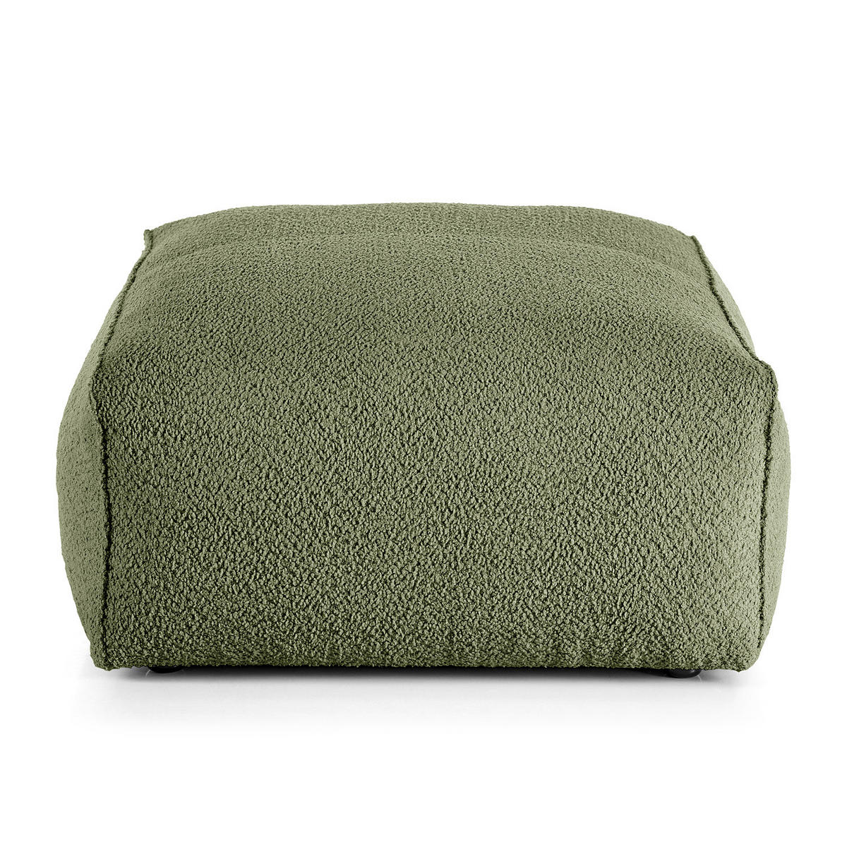 POLSTERHOCKER - Schwarz/Grün, Kunststoff/Textil (81/38/100cm) - home24