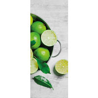 GLASBILD 30x80 cm Küche Limetten grün - Anthrazit, Glas (30/80cm) - artissimo